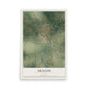 Aragon, Georgia map print, 12" x 18" Archival Matte Print mockup