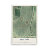 Briar Glen, Georgia map print, 12" x 18" Archival Matte Print mockup