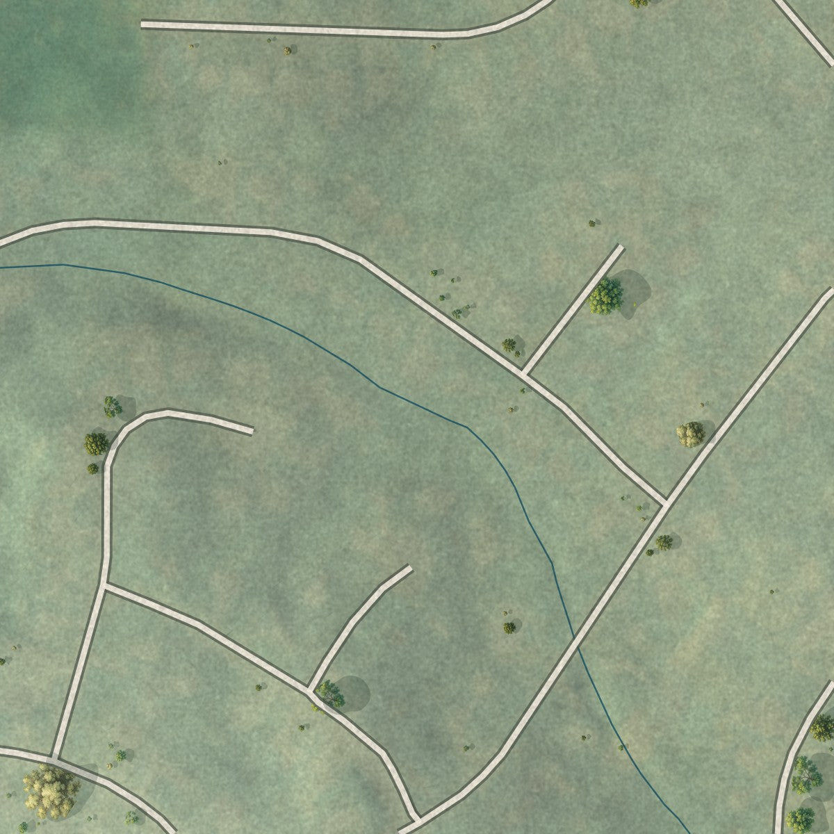 Close-up 1 of the Fairburn Tell, Georgia map artwork
