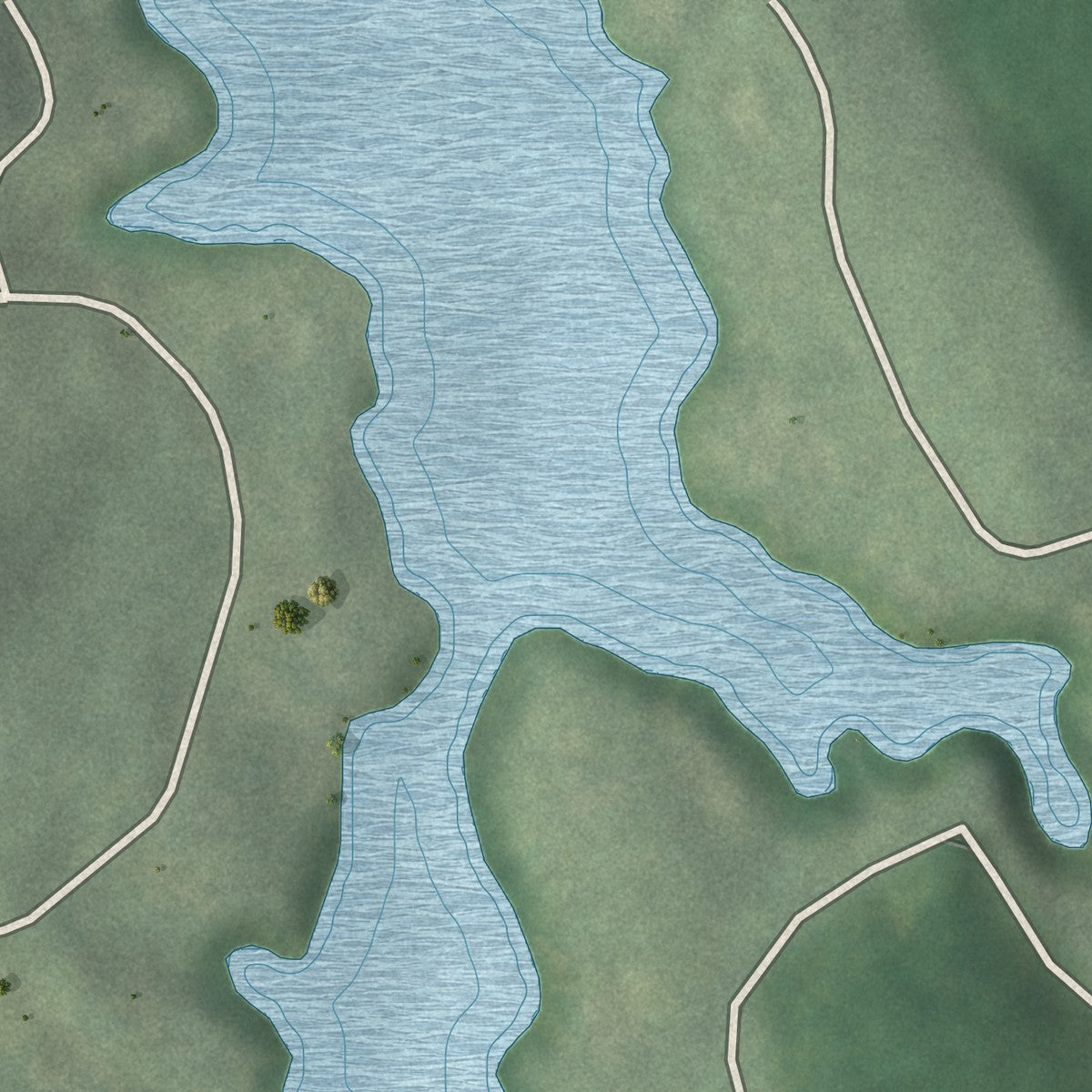Close-up 1 of the Niskey Cove, Georgia map artwork