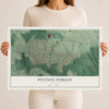 Peyton Forest, Georgia map print, 12" x 18" Archival Matte Print mockup