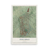 Pine Hills, Georgia map print, 12" x 18" Archival Matte Print mockup