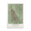Pittsburgh, Georgia map print, 12" x 18" Archival Matte Print mockup