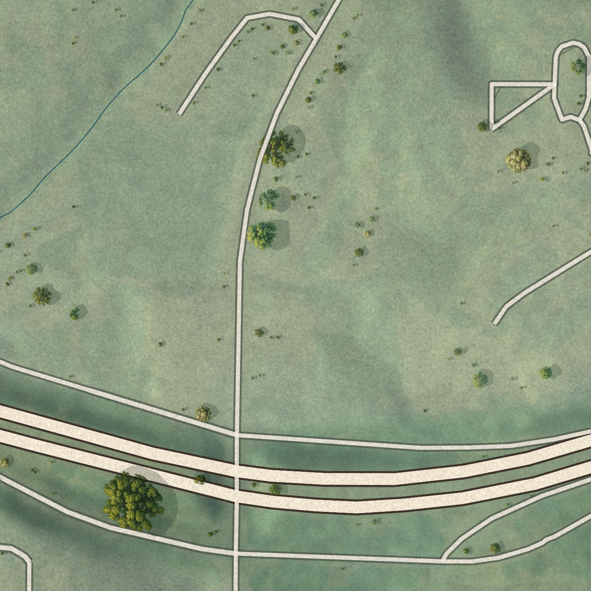Close-up 2 of the Pomona Park, Georgia map artwork