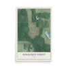 Ridgecrest Forest, Georgia map print, 12" x 18" Archival Matte Print mockup