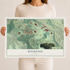 Rockdale, Georgia map print, 12" x 18" Archival Matte Print mockup