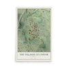The Villages at Carver, Georgia map print, 12" x 18" Archival Matte Print mockup