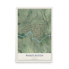 Wesley Battle, Georgia map print, 12" x 18" Archival Matte Print mockup