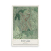 West Lake, Georgia map print, 12" x 18" Archival Matte Print mockup