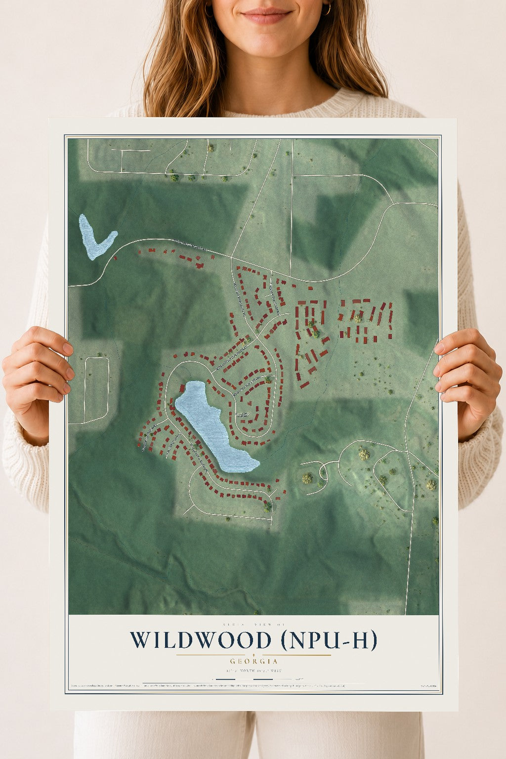 Wildwood (NPU-H), Georgia map print, 18" x 24" Archival Matte Print mockup