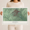 Augusta, Georgia map print, 12" x 18" Archival Matte Print mockup