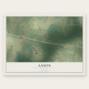 Axson, Georgia map print, the full design