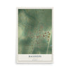 Baconton, Georgia map print, 12" x 18" Archival Matte Print mockup