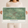 Barnesville, Georgia map print, 12" x 18" Archival Matte Print mockup