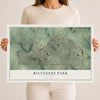 Belvedere Park, Georgia map print, 12" x 18" Archival Matte Print mockup