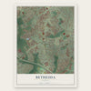 Bethesda, Georgia map print, the full design