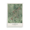 Clarkston, Georgia map print, 12" x 18" Archival Matte Print mockup