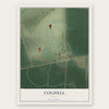 Cogdell, Georgia map print, the full design