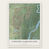 Country Club Estates, Georgia map print, the full design