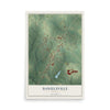 Danielsville, Georgia map print, 12" x 18" Archival Matte Print mockup