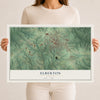 Elberton, Georgia map print, 12" x 18" Archival Matte Print mockup