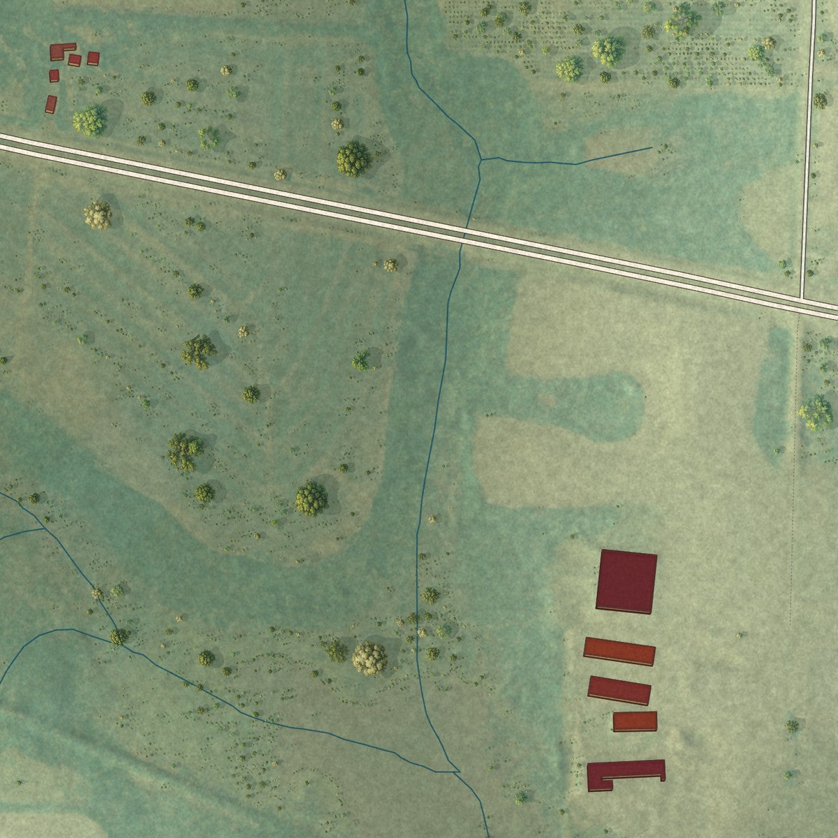 Close-up 2 of the Enigma, Georgia map artwork