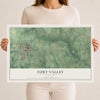 Fort Valley, Georgia map print, 12" x 18" Archival Matte Print mockup