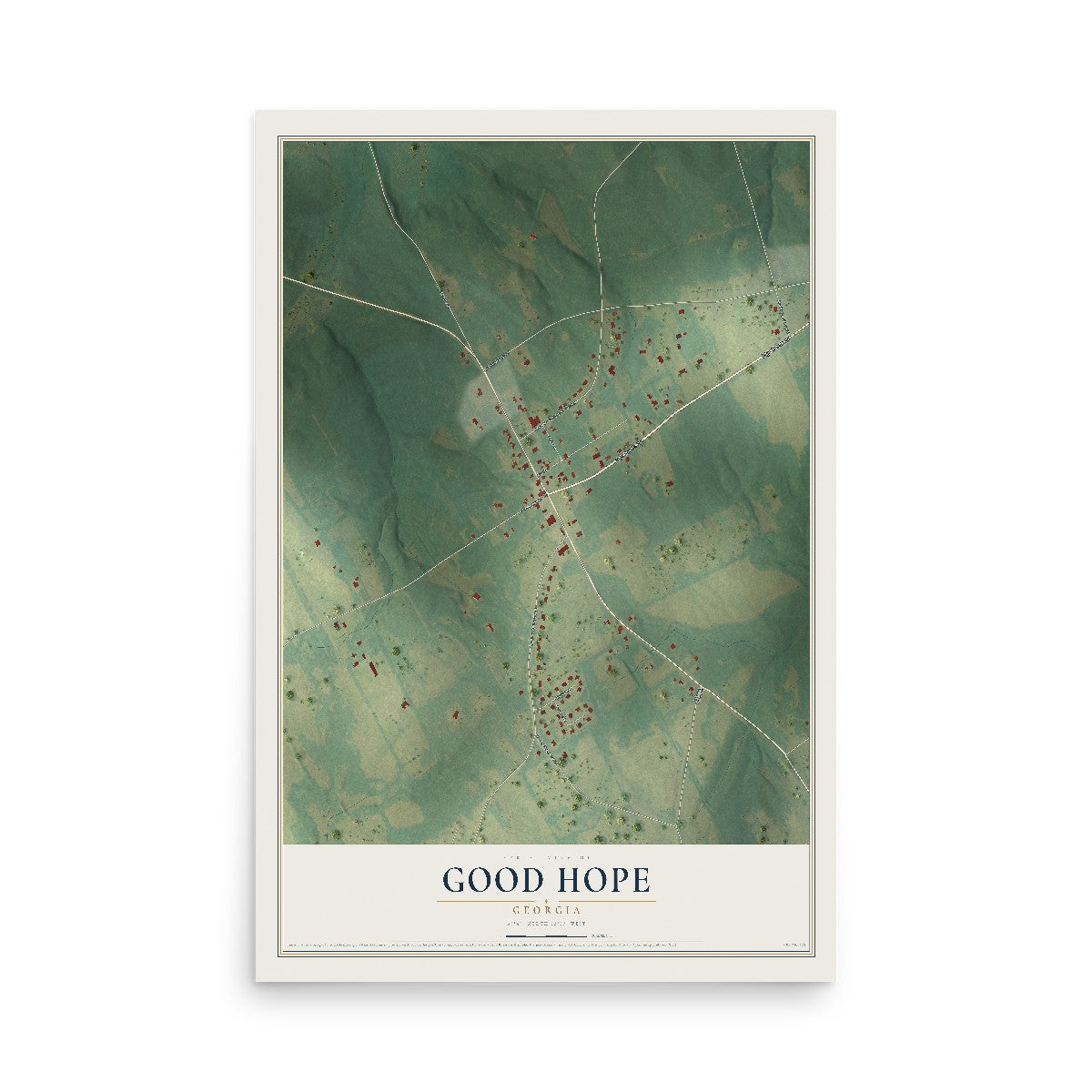 Good Hope, Georgia map print, 12" x 18" Archival Matte Print mockup