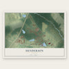Henderson, Georgia map print, the full design