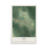 Kite, Georgia map print, 12" x 18" Archival Matte Print mockup