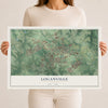 Loganville, Georgia map print, 12" x 18" Archival Matte Print mockup