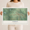 Lumpkin, Georgia map print, 12" x 18" Archival Matte Print mockup