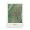 Lyerly, Georgia map print, 12" x 18" Archival Matte Print mockup