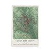 Macon-Bibb County, Georgia map print, 12" x 18" Archival Matte Print mockup