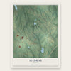 Madras, Georgia map print, the full design