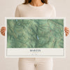 Martin, Georgia map print, 12" x 18" Archival Matte Print mockup