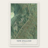 New England, Georgia map print, the full design