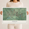 Newnan, Georgia map print, 12" x 18" Archival Matte Print mockup
