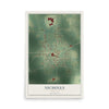 Nicholls, Georgia map print, 12" x 18" Archival Matte Print mockup