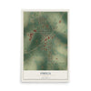 Omega, Georgia map print, 12" x 18" Archival Matte Print mockup