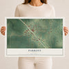 Parrott, Georgia map print, 12" x 18" Archival Matte Print mockup