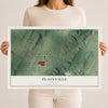 Plainville, Georgia map print, 12" x 18" Archival Matte Print mockup