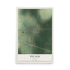 Pulaski, Georgia map print, 12" x 18" Archival Matte Print mockup