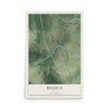 Resaca, Georgia map print, 12" x 18" Archival Matte Print mockup