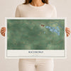 Riceboro, Georgia map print, 12" x 18" Archival Matte Print mockup