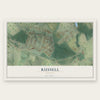 Russell, Georgia map print, the full design