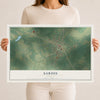Sardis, Georgia map print, 12" x 18" Archival Matte Print mockup