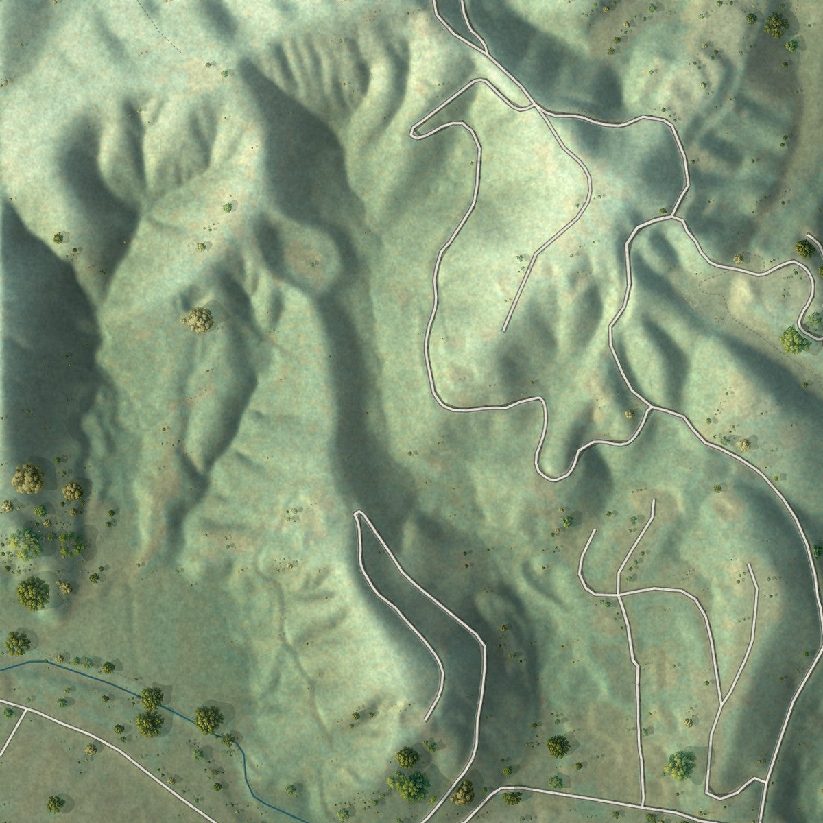 Close-up of the map of Sautee-Nacoochee, Georgia print showing street and building detail