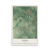 Senoia, Georgia map print, 12" x 18" Archival Matte Print mockup