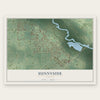 Sunnyside, Georgia map print, the full design
